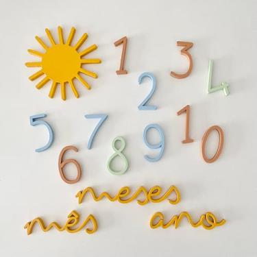 Imagem de Kit Mesversário Temático Sol - 15 peças - Fabricado em MDF- Pronta Entrega