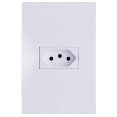 Imagem de Conjunto Tomada 20A Horizontal 4X2 Recta Branco Brg11180-5Br