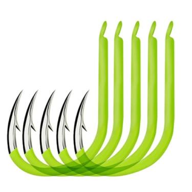 Imagem de 50pcs Anzóis de Pesca Fluorescentes Aço Alto Carbono Ferramenta Maravilhosa para Amantes