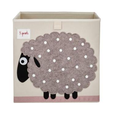Imagem de Cesto Organizador Quadrado Ovelha 3 Sprouts, Quadrado