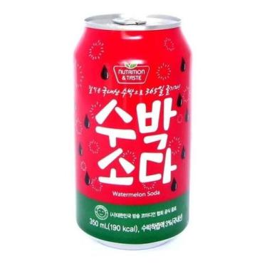 Imagem de Refrigerante Coreano Sabor Melancia 350ml - Bohae 
