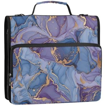 Imagem de Pasta organizadora de fichário escolar com alça de ombro e vários bolsos, 34,5 x 31,5 x 9 cm