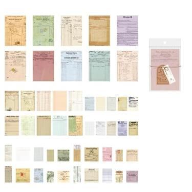 Imagem de 100 folhas de papel decorativo estilo vintage com bilhete borboleta botânica impressão de etiqueta de texto planejador diário colagem artesanato