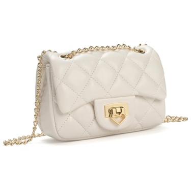Imagem de LJCTULY Bolsa infantil para meninas, bolsa tiracolo infantil fofa, com alça de corrente para idades de 3 a 14 anos, Branco, Medium(Fits Phone), Bolsa feminina para meninas
