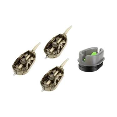 Imagem de Kit completo de alimentador de pesca de carpa - lançador de isca de al