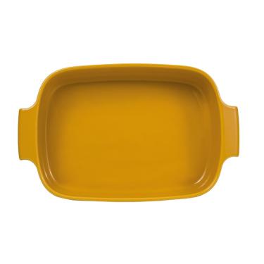 Imagem de Travessa Retangular Em Porcelana Assar E Servir 30x21cm Germer Amarelo