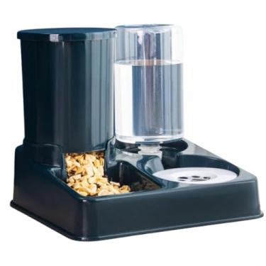 Imagem de Comedouro Automático Duplo para Gatos e Cachorros Prático e Funcional para Uso Diário