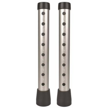 Imagem de Tubos de alumínio para andador, tubo universal para pés com ponta antiderrapante, 8 pernas de substituição de andador ajustáveis em altura com pontas de borracha, acessórios para pontas de andador