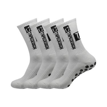 Imagem de Meias Esportivas Antiderrapantes Para Homens E Mulheres, 4 Pares, Fute