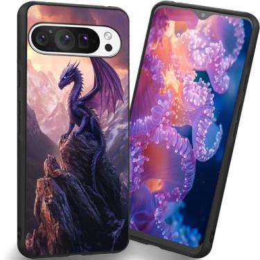 Imagem de RUUHLJLET Projetada para Google Pixel 10 Pro XL de 6,8 polegadas, capa fosca macia oferece proteção total (dragão)