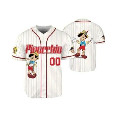 Imagem de Camiseta Infantil Disney Pinocchio, Camiseta De Beisebol, Roupa Famili