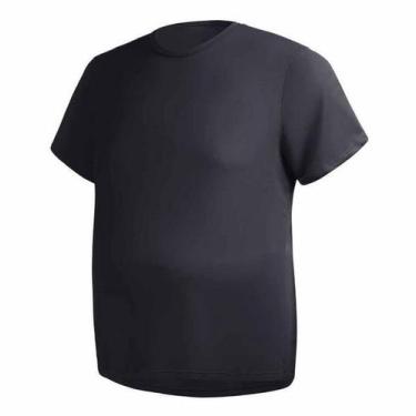 Imagem de Camisa Masculina Manga Curta Plus Size Malha Fria - Genérico, Preto, G