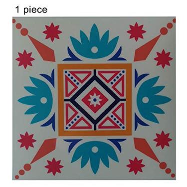 Imagem de 1UN Autocolante de Azulejo Retrô em PVC Decalque para Parede Removível Cozinha Banheiro Decoração Residencial Proteção Organizada Fácil Aplicar Peel a