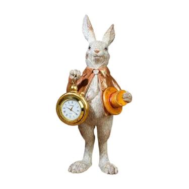 Imagem de Generic Estátua de Relógio - Obra de Arte, Artesanato - Estatueta de, Escultura de Relógio de Bolso em Formato de Animal para Lareira, Laranja