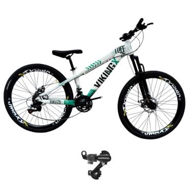 Imagem de Bicicleta 26 VikingX T25 24v Cambio Shimano Traseiro Pneu Aro 26 Balão Preto-Unissex