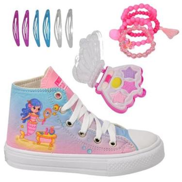 Imagem de Tênis Infantil Feminino Unicórnio Sereia Menina Botinha Cano Alto Club