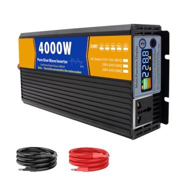 Imagem de 60v to 120v,Inversor Carregador de Onda Senoidal Pura 4000W DC 12V/24V/48V/60V/72V Fase Dividida Entrada CC Saída CA 120V/220V Inversor de Energia Solar de Baixa Frequência