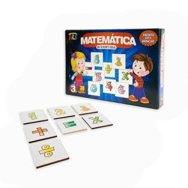 Imagem de Jogo Educativo e de Memória Infantil Peças de Madeira Matemática Diver