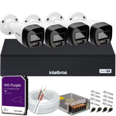 Imagem de Kit 4 Cameras de Segurança Intelbras VHD 3220b + c/ Audio Full Color 1