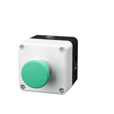 Imagem de ONECMN XB2 Botão de metal caixa de controle Start Stop Símbolo de identificação industrial auto reset interruptor de parada circular de emergência (1-04)