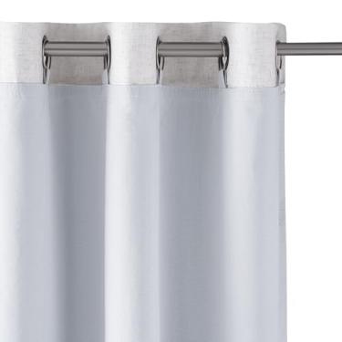 Imagem de KGORGE Forro de cortina 100% blackout – Forro blackout com isolamento térmico de privacidade para quarto de cortinas de 213 cm de comprimento com anéis/aba, 1 painel, L 127 x C 213, branco, anéis