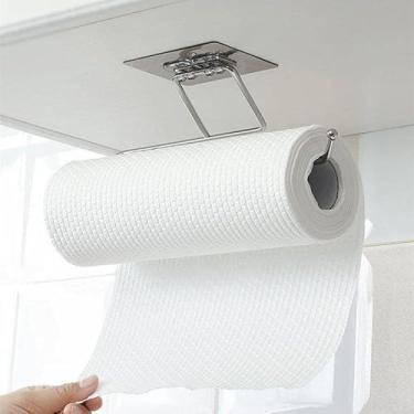 Imagem de Suporte de papel higiênico de cozinha, suporte de papel higiênico para pendurar no banheiro, suporte de papel higiênico, toalheiro, suporte de armazenamento