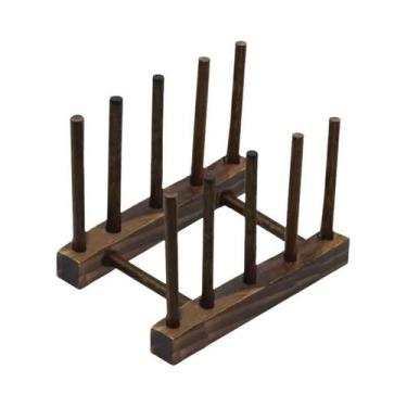 Imagem de Suporte De Armazenamento De Cozinha Multifuncional De Madeira Montado 