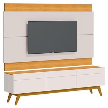 Imagem de Rack Bancada 3 Gavetas e Painel para Tv Classic 1.8 Off White Nature - Imcal