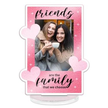 Imagem de Banlai Porta-retrato Polaroid 2 x 7,5 cm, presente de amizade, aniversário e Natal, para melhores amigas, melhor amiga, irmã, tamanho mini porta-retrato Polaroid, Friends Are The Family