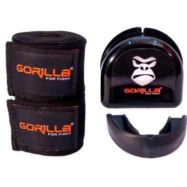 Imagem de Bandagem Elástica + Protetor Bucal - Muay-Thai Boxe - Gorilla-Unissex