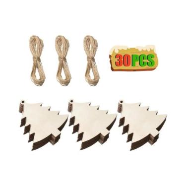 Imagem de Ornamentos De Natal De Madeira Não Acabados 10-50 Peças Fatias De Made