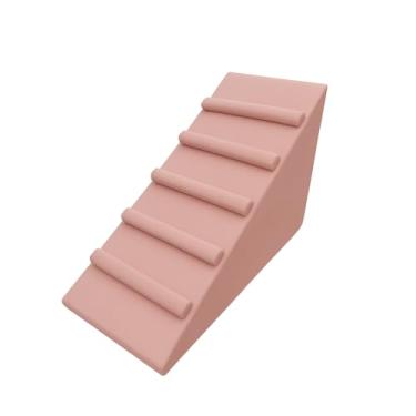 Imagem de Rampa com Degraus Antiderrapante para Pet Cachorro Gatos Animais(Rosê)
