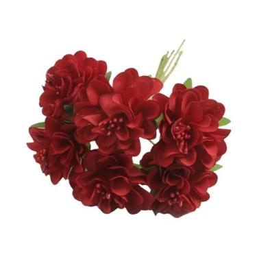 Imagem de Flores De Cravo Artificiais De 11CM, Conjunto Com 12 Peças Para Decora