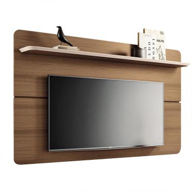 Imagem de Painel Suspenso Decorativo 1.8 TV até 70 Pol. Sala de Estar Kirby Castanho/Off White G26 - Gran Belo