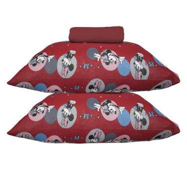 Imagem de Jogo de Lençol KazzaVip Casal Malha 100% Algodão Play Disney Minnie Fe