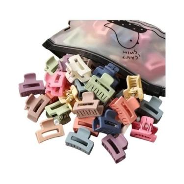 Imagem de Clipes De Cabelo Oco Em Cores Candy Matte, 20 Peças, Acessórios De Cab