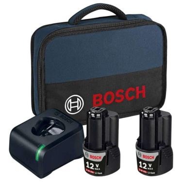 Imagem de Bolsa para Ferramentas com 2 Baterias 2AH 12V e Carregador Bivolt BOSCH