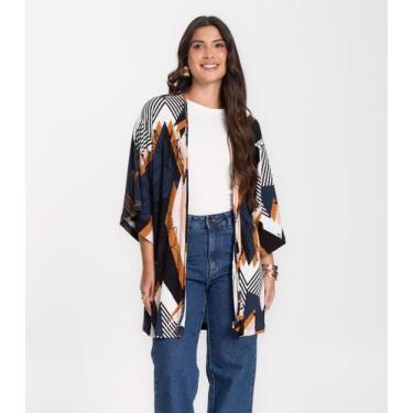 Imagem de Kimono Feminino Infinita Cor Azul, M, Azul
