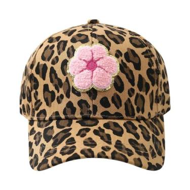Imagem de Boné De Beisebol Feminino Retrô Com Estampa De Leopardo E Detalhes Em 