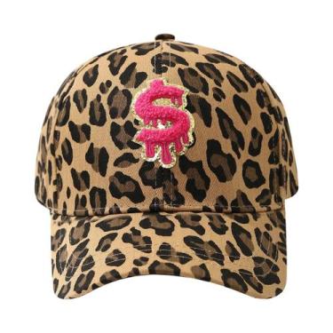 Imagem de Boné De Beisebol Feminino Retrô Com Estampa De Leopardo E Detalhes Em 