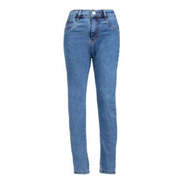 Imagem de Calça Jeans Feminina Sawary Push Up Cintura Alta Azul Claro, Azul clar