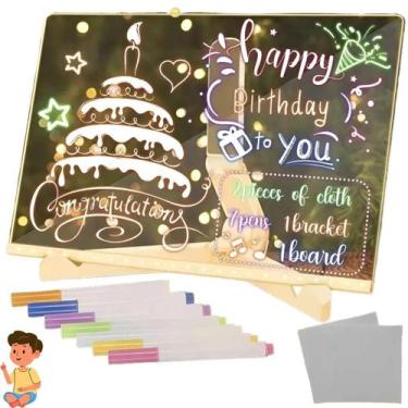 Imagem de Lousa Mágica Infantil Com Luz Led Colorida - Rick Imports