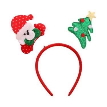 Imagem de Tiara De Natal Com Desenho De Boneco De Neve E Chifres De Rena, Presen