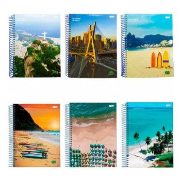 Imagem de Caderno Jandaia Brasilidade Capa Dura 200 Folhas 10m Sortido