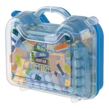 Imagem de Maleta Blocos De Montar 39pçs Infantil Educativo Didático - Injetsul