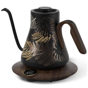 Imagem de Chaleira elétrica pescoço de ganso Cocinare FLOW B9 0,9L inox, display digital, 1500W, 110V, Rainforest