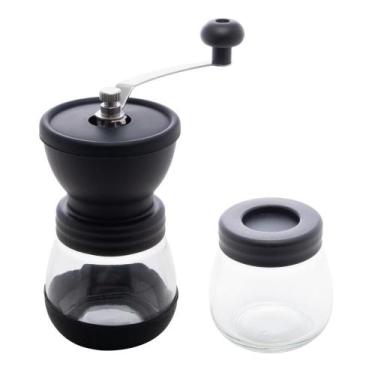 Imagem de Moedor de Café Lyor de Aço Inox com Porta Pó Extra de Vidro