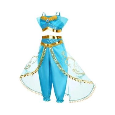 Imagem de Fantasia De Lâmpada Mágica Jasmine Da Disney Para Meninas, Fantasia De