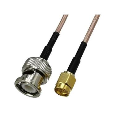 Imagem de Conector Conversor Coaxial RF BNC Macho Para SMA Macho, Cabo Jumper RG