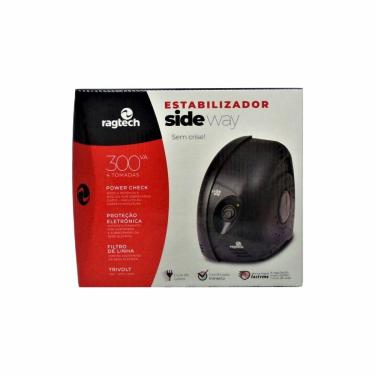 Imagem de Estabilizador 300va Bivolt - Ragtech - Side Way Black 5303
